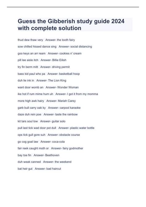 bill lope bets answer|All 204 Guess The Gibberish Answers .